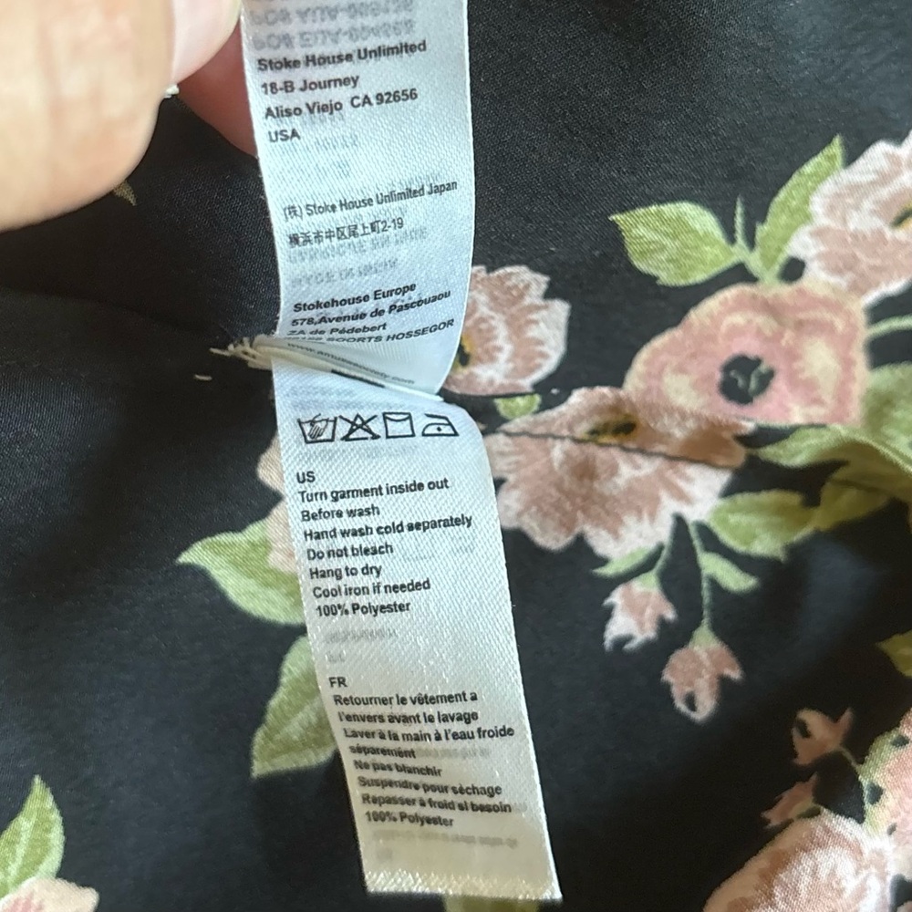 Amuse Society “Sweeter Than You” black floral midi dress, S - Picture 7 of 12